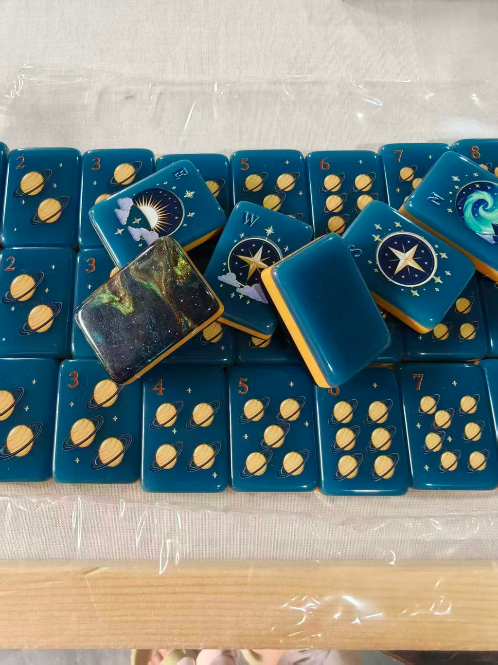 Stargazer Space Edition Mahjong Set – Cosmic Strategy Game