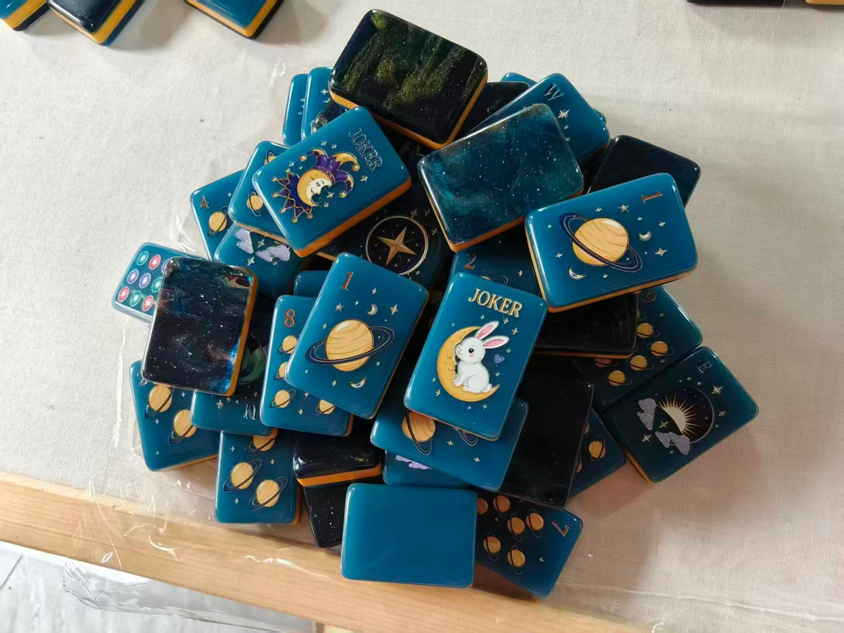 Stargazer Space Edition Mahjong Set – Cosmic Strategy Game