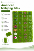 Jade Green American Mahjong Set | Elegant Women's Style Tile Game
