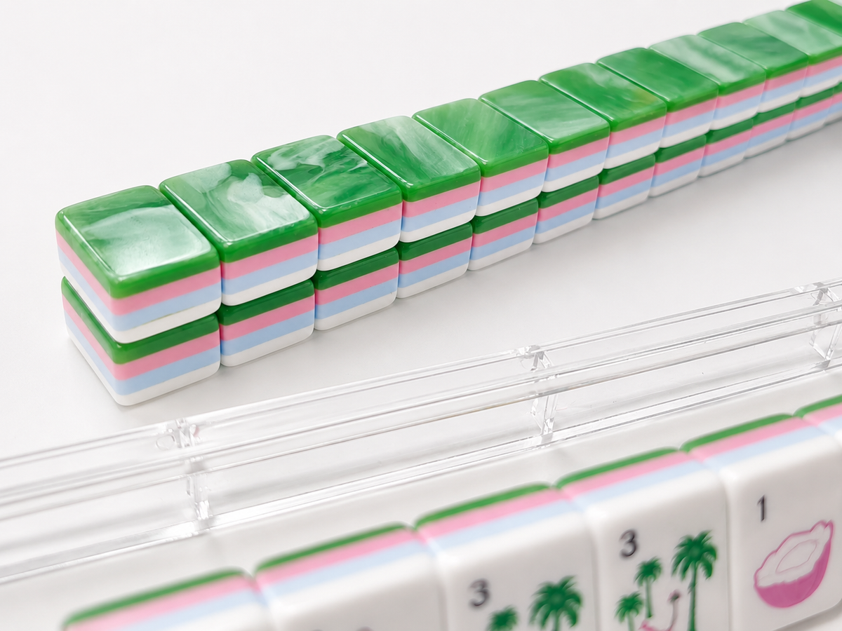 Jade Stone Women's American Mahjong Set | Luxe Feminine Tile Game