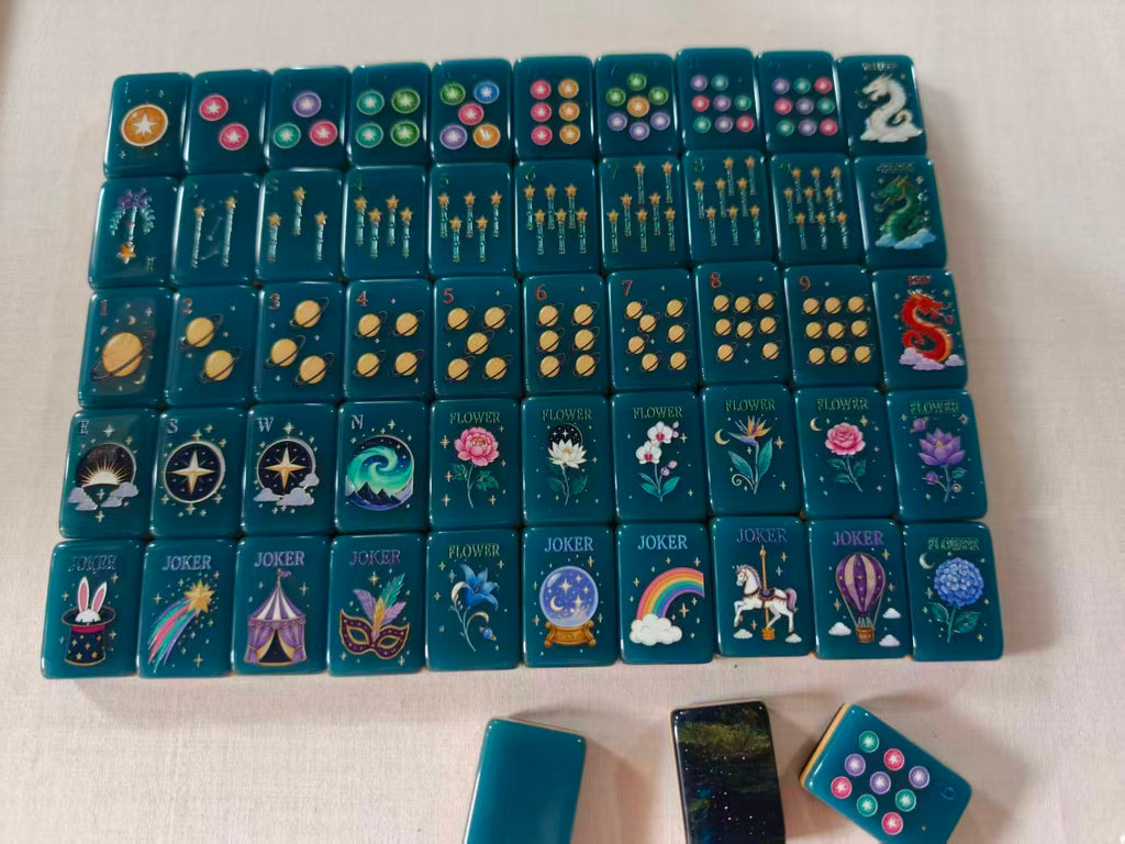 Stargazer Space Edition Mahjong Set – Cosmic Strategy Game