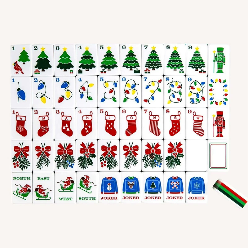 Christmas Mahjong Set – Festive Holiday Edition