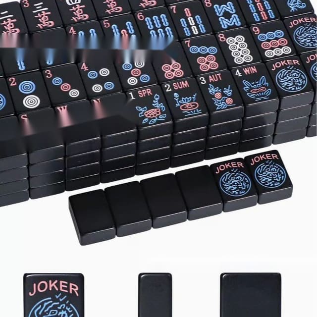 Black Portable 160 Tiles American Mahjong Set — American Mahjong tile set pack shot