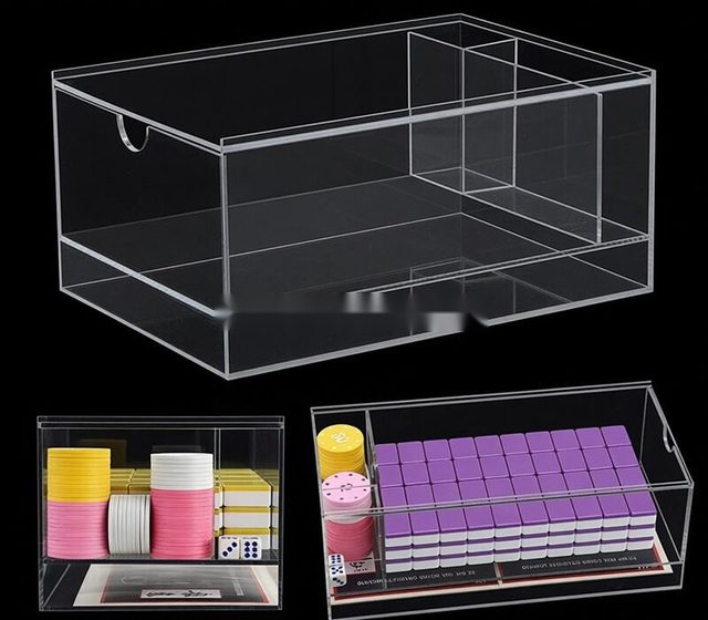 Clear Acrylic American Mahjong Storage Case — Hard Organizer — American Mahjong accessory pack shot