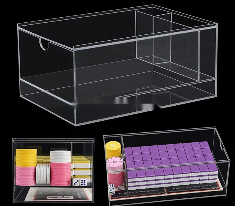 Clear Acrylic American Mahjong Storage Case — Hard Organizer — pack shot 1 of 3