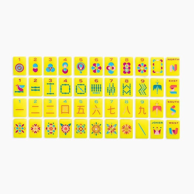 Double Carving American Mahjong Set — American Mahjong tile set pack shot
