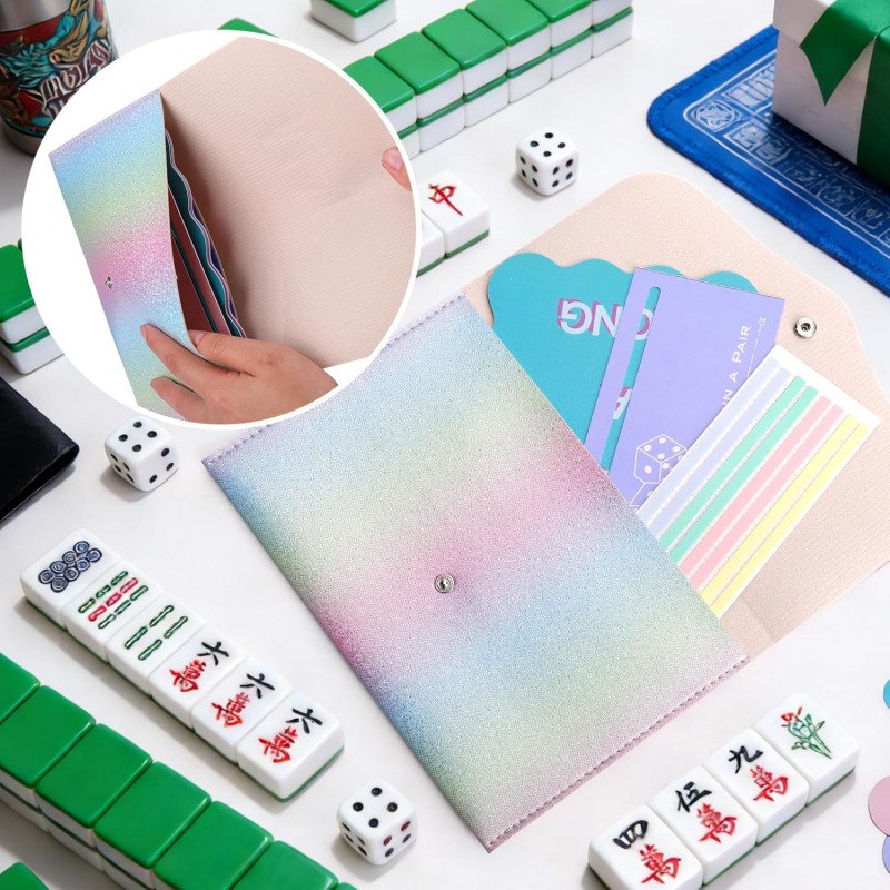 Holographic PU Leather American Mahjong Card Holder Pouch — pack shot 1 of 3
