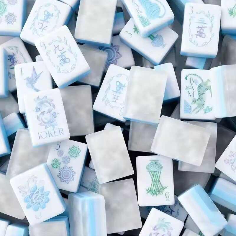 Ice Blue American Mahjong Set — American Mahjong tile set pack shot