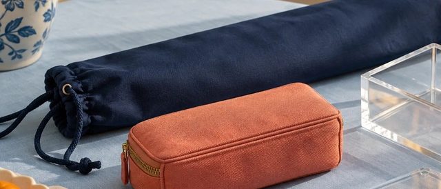 Navy Padded American Mahjong Rack Sleeve Bag — American Mahjong accessory pack shot