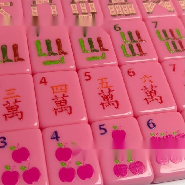 Pink Acrylic American Mahjong Set — Soft Pastel Edition — American Mahjong tile set pack shot