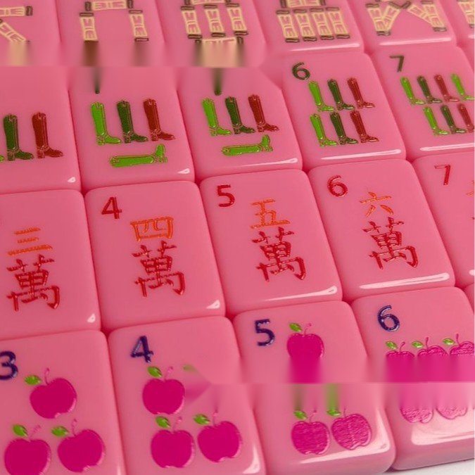 Pink Acrylic American Mahjong Set — Soft Pastel Edition — American Mahjong tile set pack shot