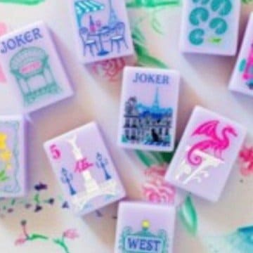 Purple Paris American Mahjong Set — American Mahjong tile set pack shot