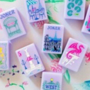 Purple Paris American Mahjong Set — American Mahjong tile set pack shot