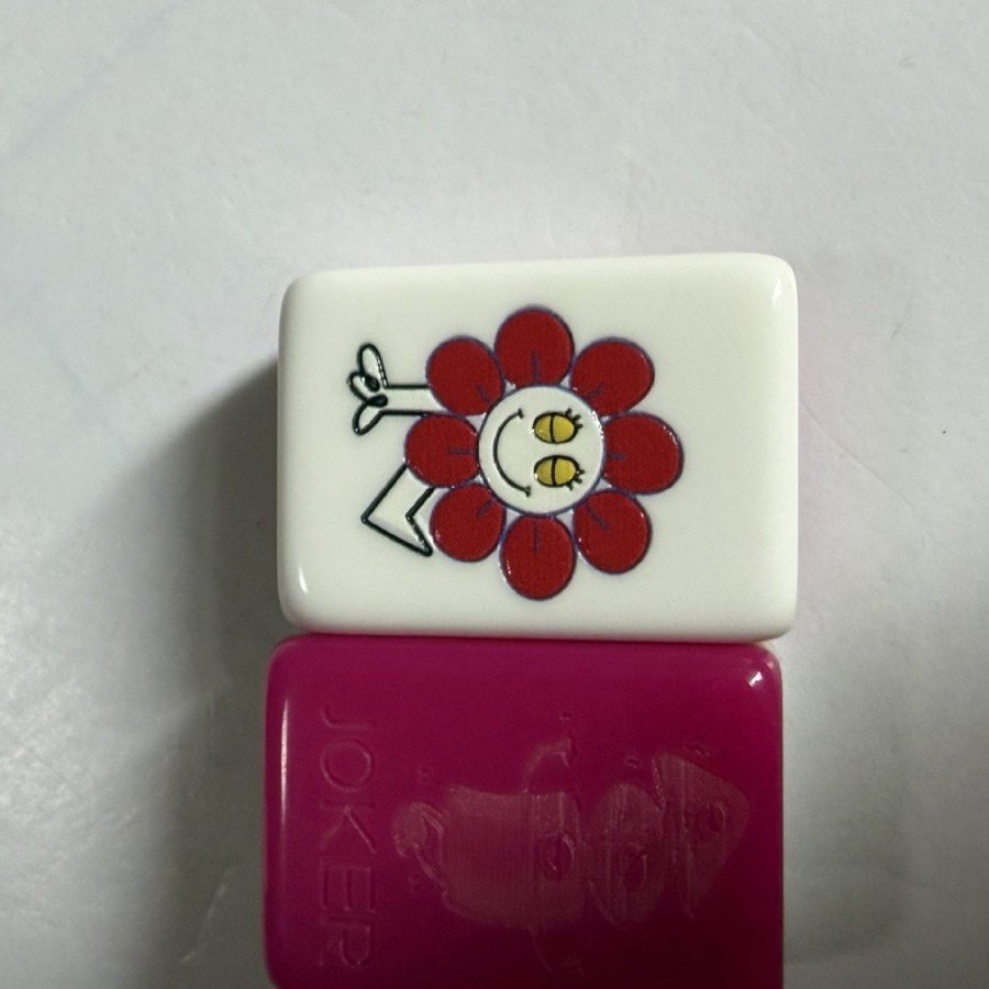 Red Flower American Mahjong Set — American Mahjong tile set pack shot