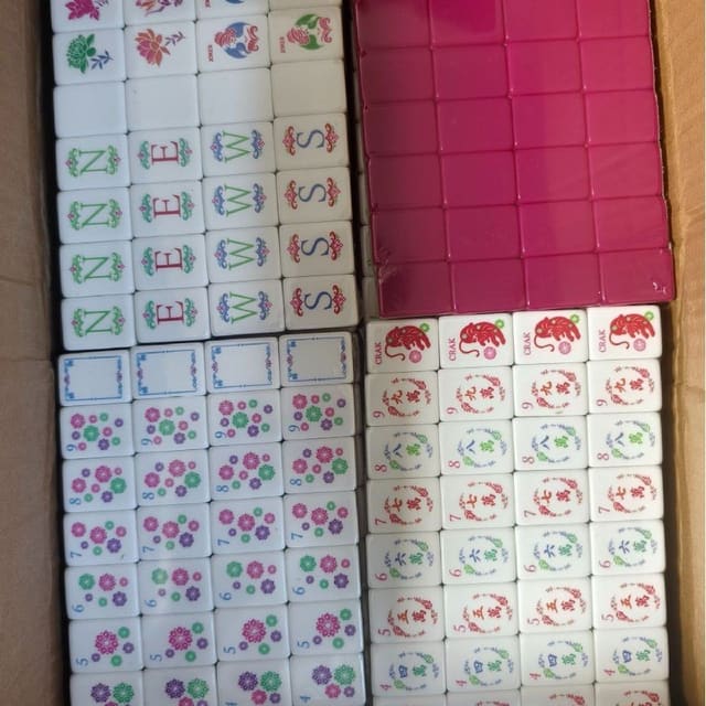 Rose-Red Elephant American Mahjong Set — American Mahjong tile set pack shot