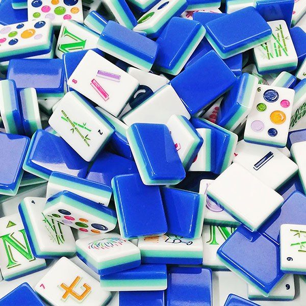 Royal Blue Toast Joker American Mahjong Set — Gift Acrylic Tiles — American Mahjong tile set pack shot