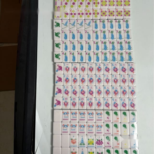 Teal Crocodile American Mahjong Set — American Mahjong tile set pack shot