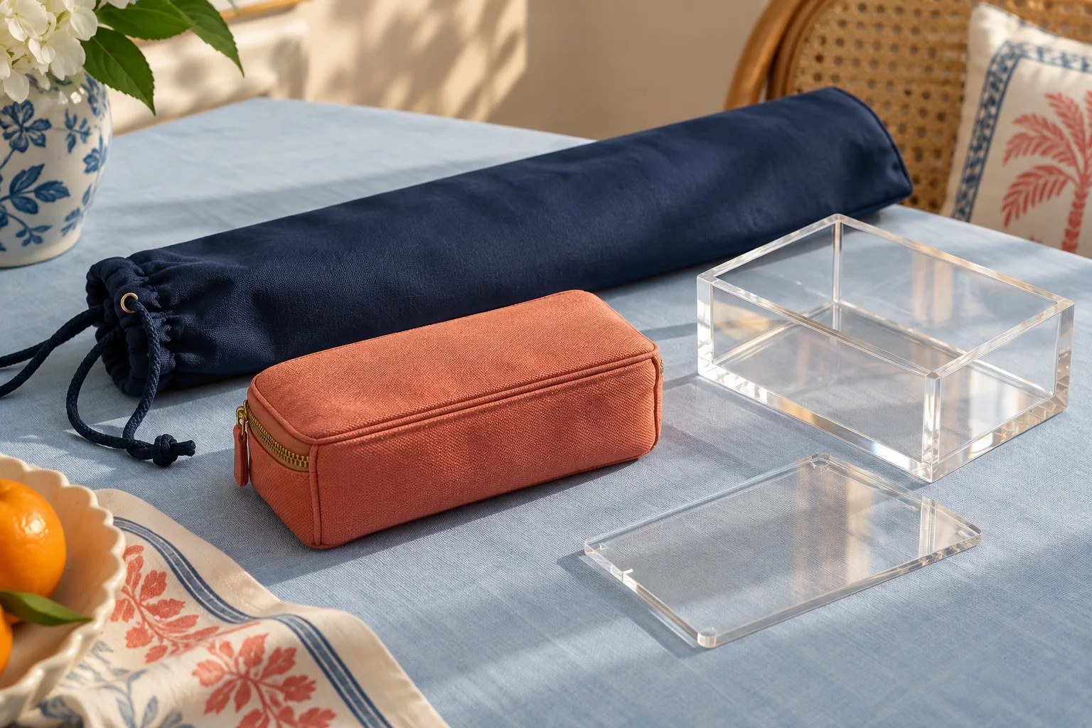 Terracotta Zip American Mahjong Accessory Pouch — pack shot 1 of 3
