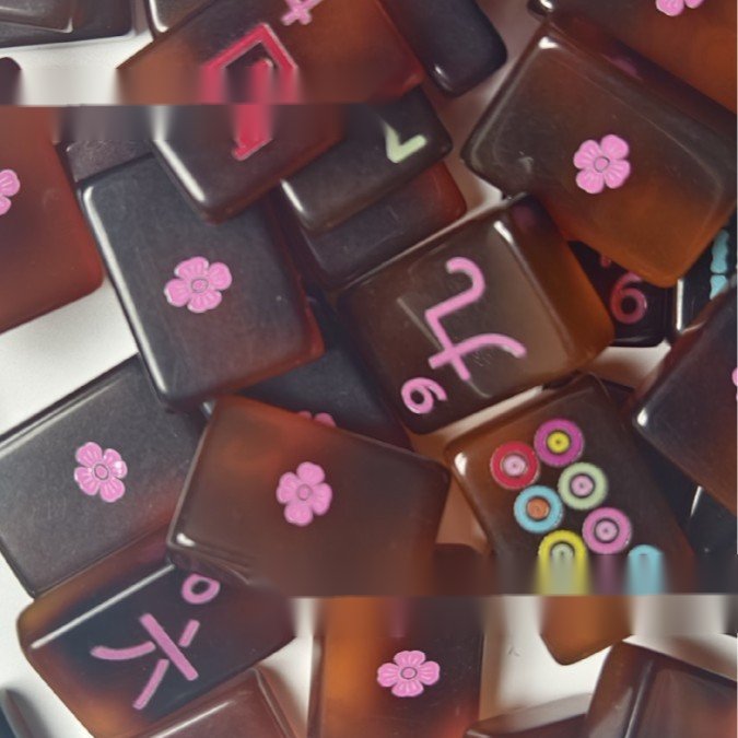 Tortoiseshell American Mahjong Set — American Mahjong tile set pack shot