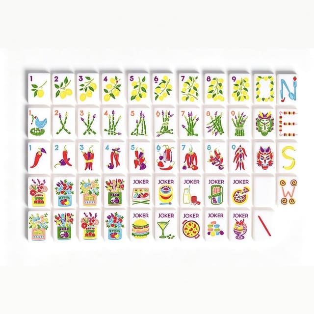 White American Mahjong Set — American Mahjong tile set pack shot